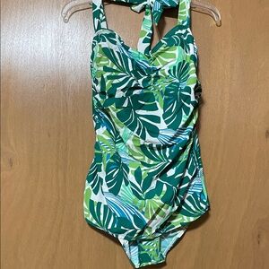 Leaf Print Women's One Piece Swimsuit